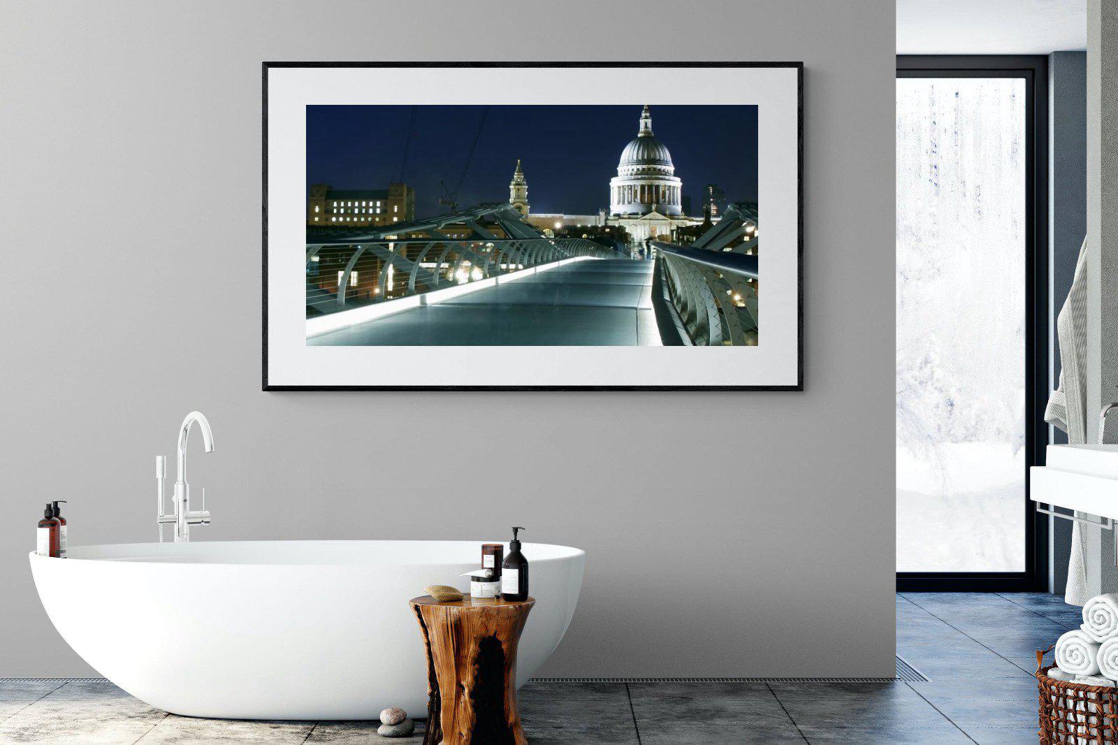 St Paul's-Wall_Art-180 x 110cm-Framed Print-Black-Pixalot