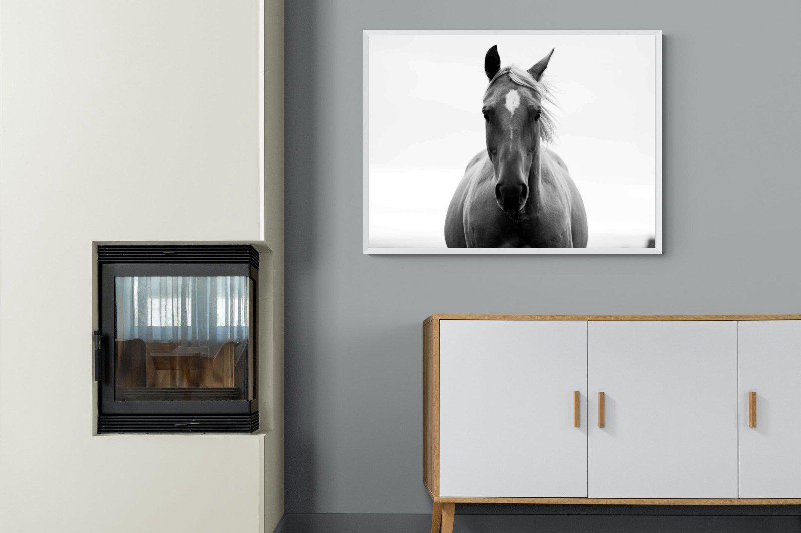 Stallion-Wall_Art-100 x 75cm-Mounted Canvas-White-Pixalot