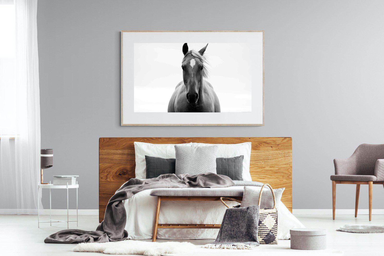 Stallion-Wall_Art-150 x 100cm-Framed Print-Wood-Pixalot