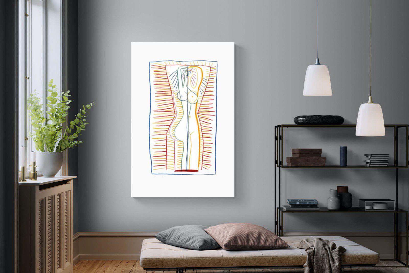 Standing Female Nude II-Wall_Art-120 x 180cm-Mounted Canvas-No Frame-Pixalot