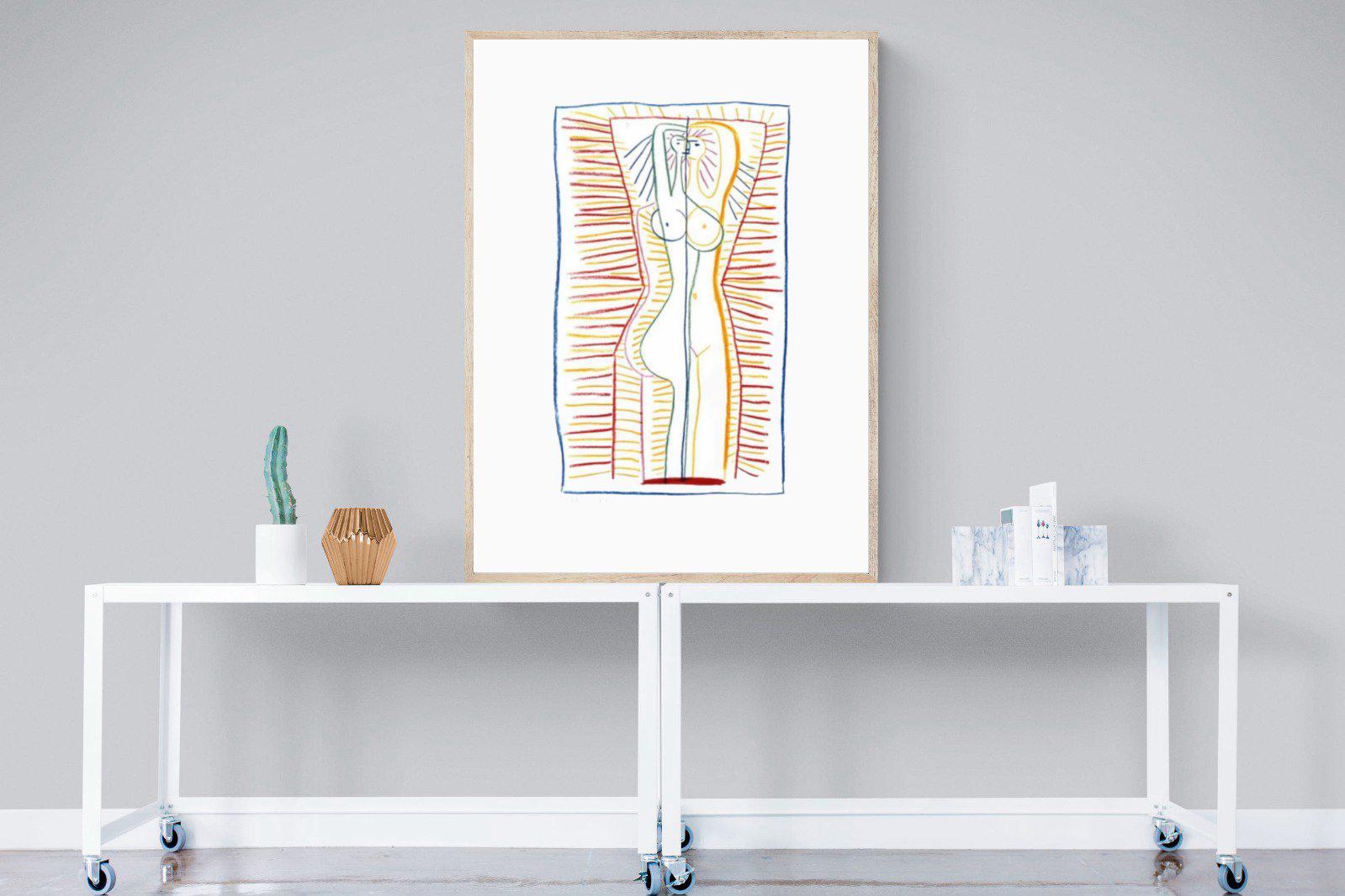 Standing Female Nude II-Wall_Art-90 x 120cm-Mounted Canvas-Wood-Pixalot
