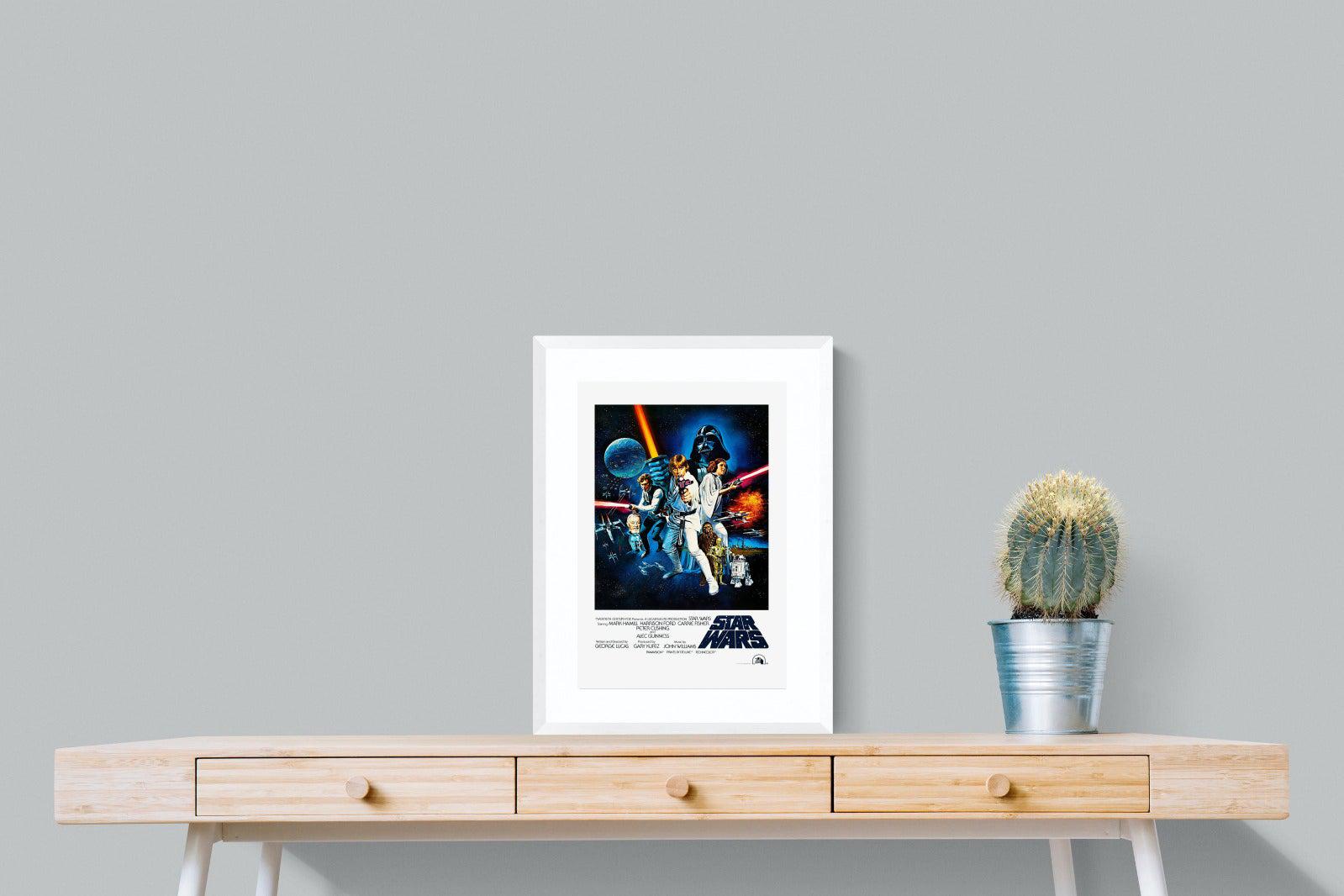 Star Wars Movie Poster-Wall_Art-45 x 60cm-Framed Print-White-Pixalot