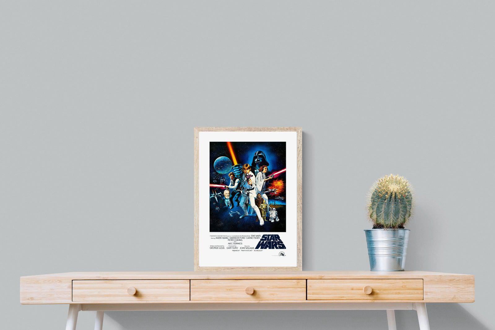 Star Wars Movie Poster-Wall_Art-45 x 60cm-Mounted Canvas-Wood-Pixalot