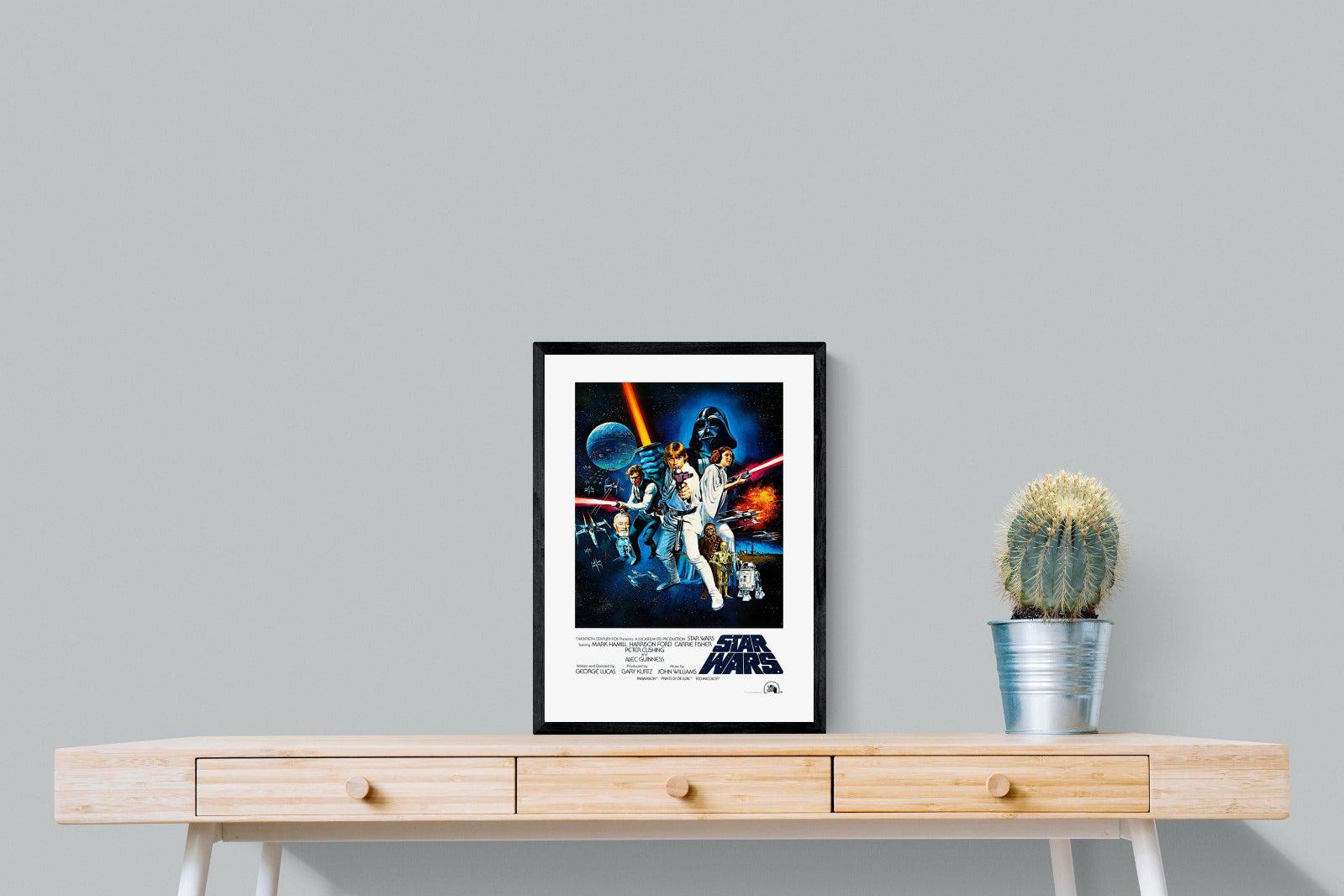 Star Wars Movie Poster-Wall_Art-45 x 60cm-Mounted Canvas-Black-Pixalot