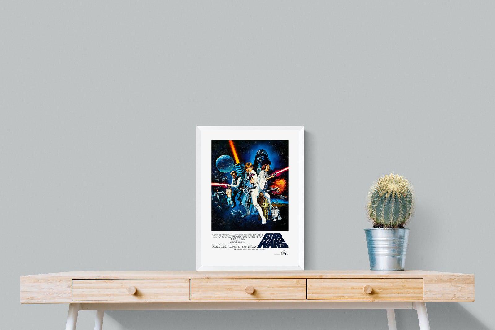 Star Wars Movie Poster-Wall_Art-45 x 60cm-Mounted Canvas-White-Pixalot
