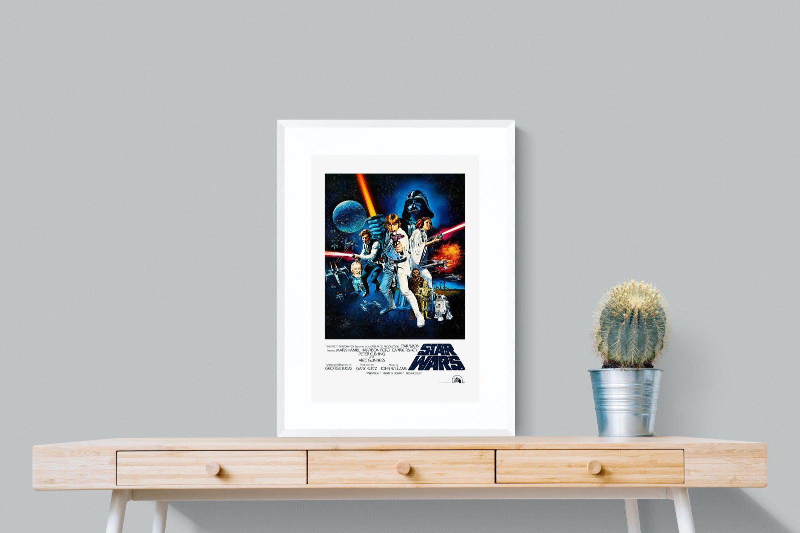 Star Wars Movie Poster-Wall_Art-60 x 80cm-Framed Print-White-Pixalot