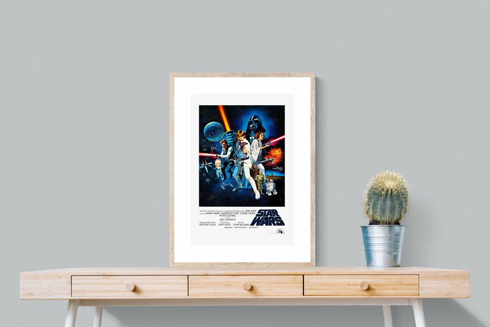 Star Wars Movie Poster-Wall_Art-60 x 80cm-Framed Print-Wood-Pixalot