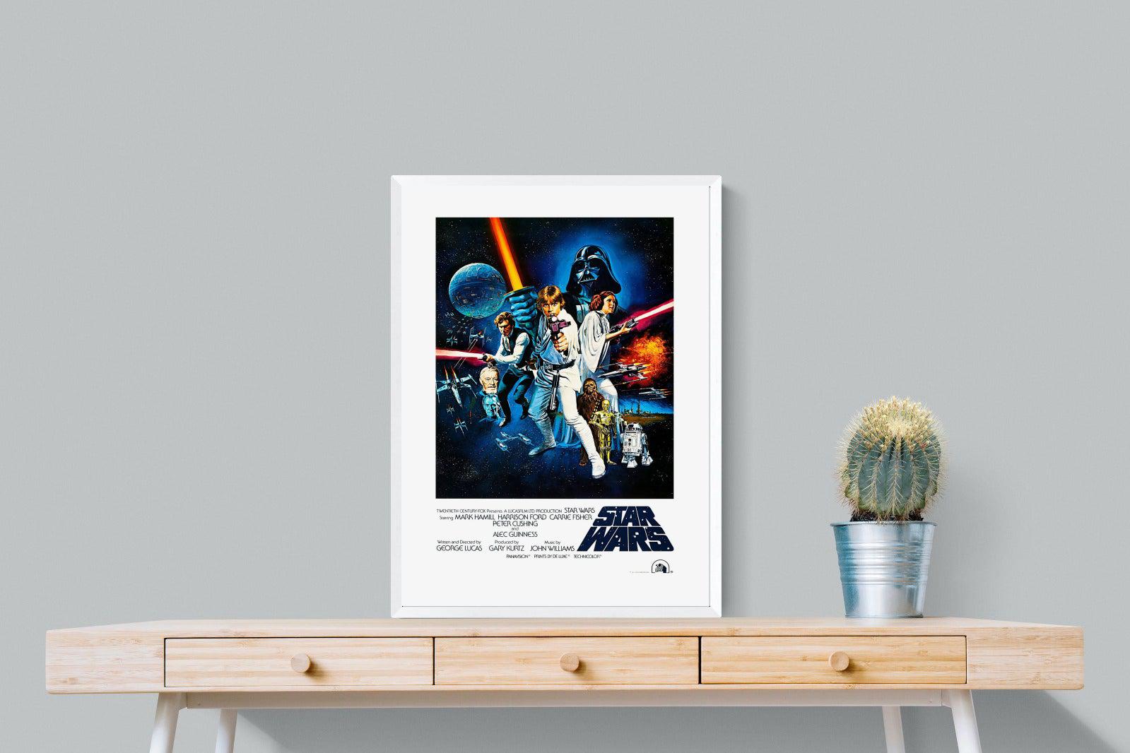 Star Wars Movie Poster-Wall_Art-60 x 80cm-Mounted Canvas-White-Pixalot