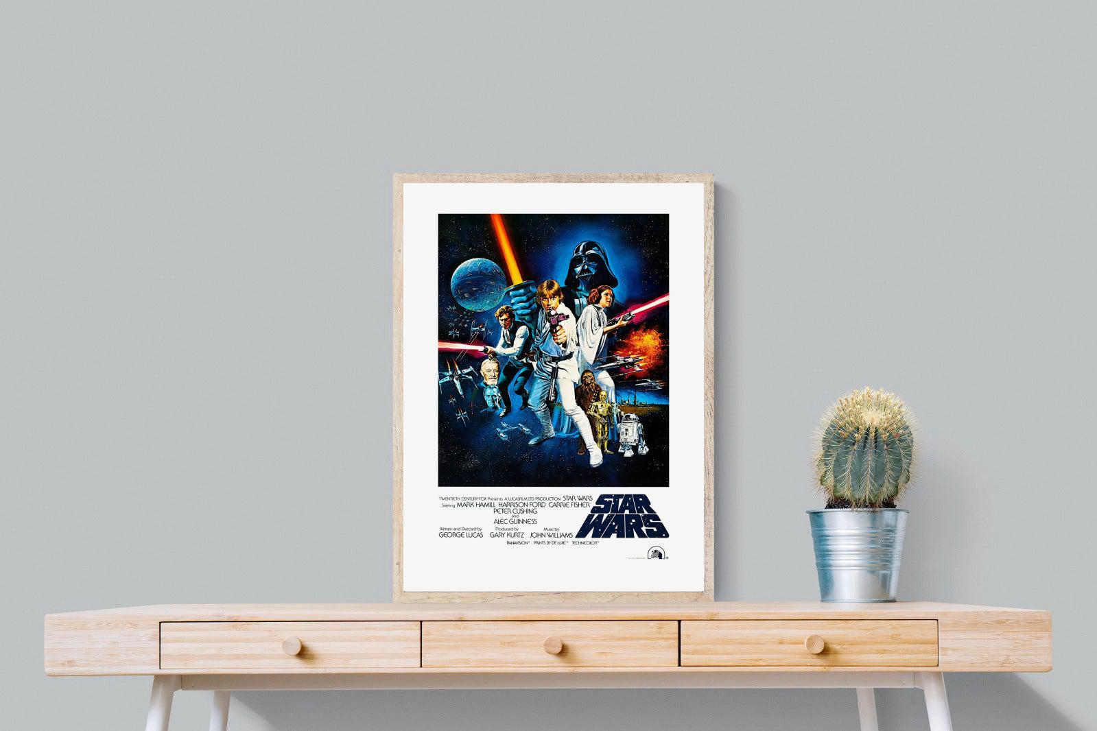 Star Wars Movie Poster-Wall_Art-60 x 80cm-Mounted Canvas-Wood-Pixalot