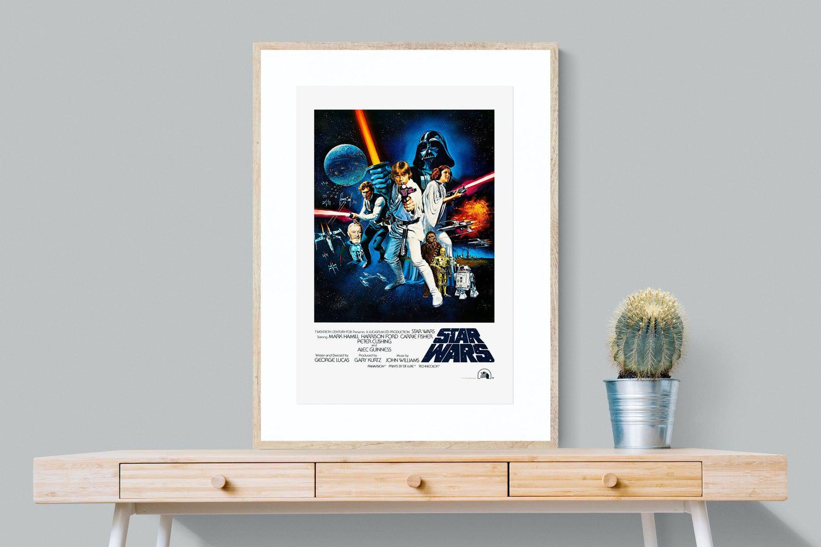 Star Wars Movie Poster-Wall_Art-75 x 100cm-Framed Print-Wood-Pixalot