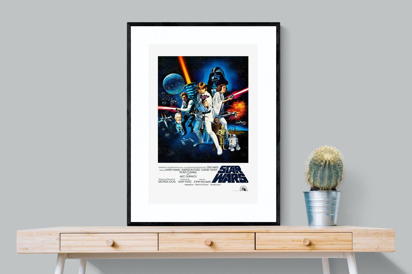 Star Wars Movie Poster-Wall_Art-75 x 100cm-Framed Print-Black-Pixalot