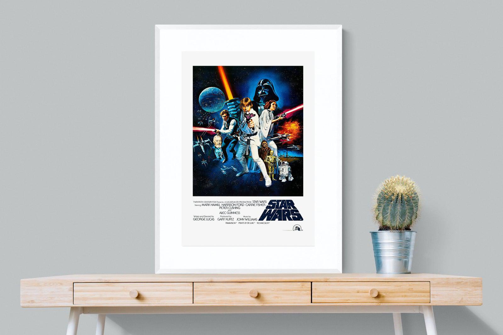 Star Wars Movie Poster-Wall_Art-75 x 100cm-Framed Print-White-Pixalot