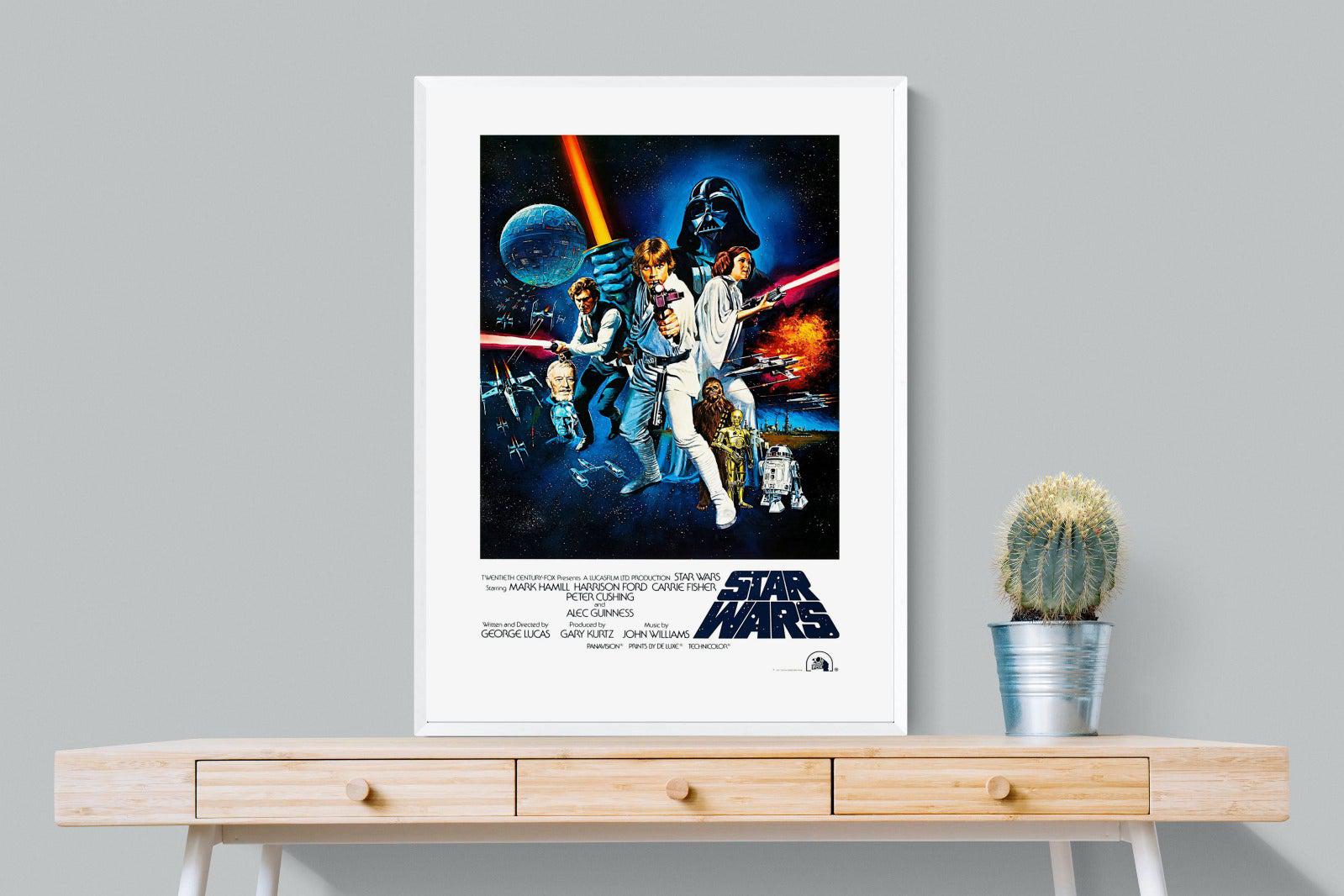 Star Wars Movie Poster-Wall_Art-75 x 100cm-Mounted Canvas-White-Pixalot