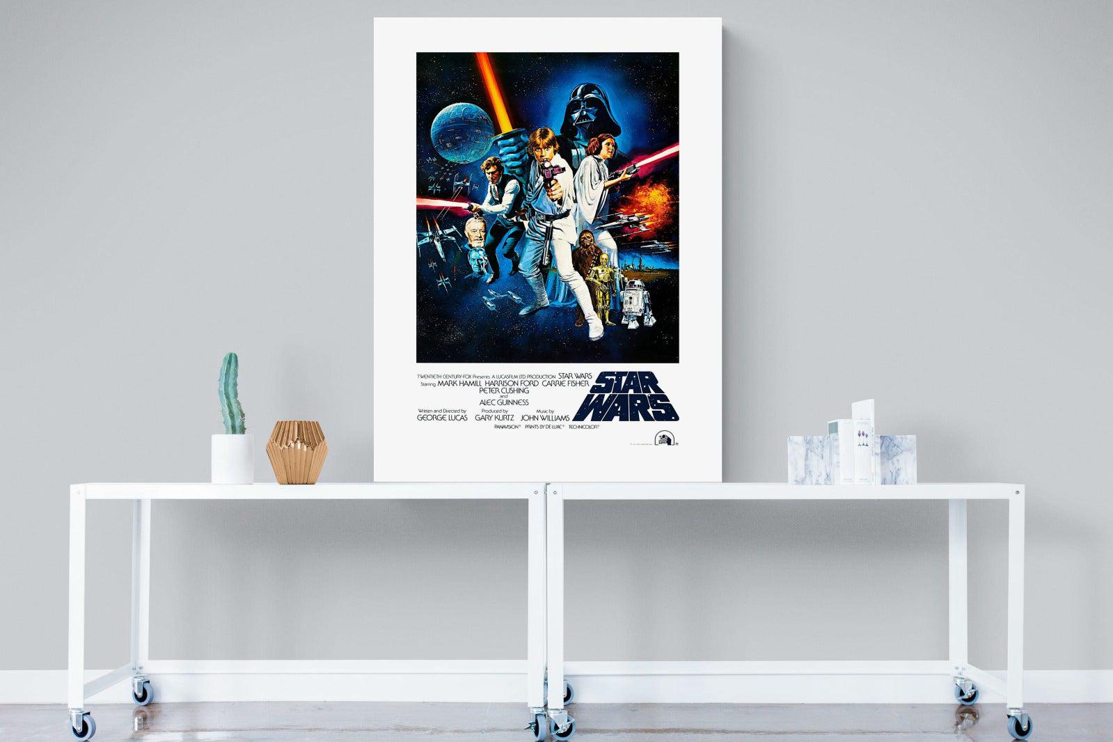 Star Wars Movie Poster-Wall_Art-90 x 120cm-Mounted Canvas-No Frame-Pixalot