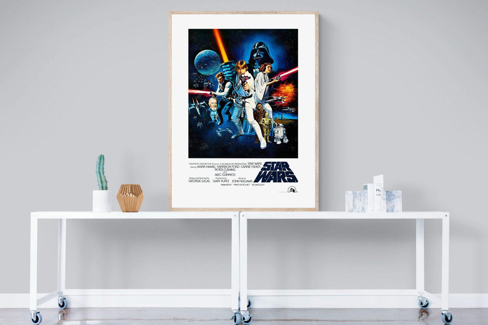 Star Wars Movie Poster-Wall_Art-90 x 120cm-Mounted Canvas-Wood-Pixalot