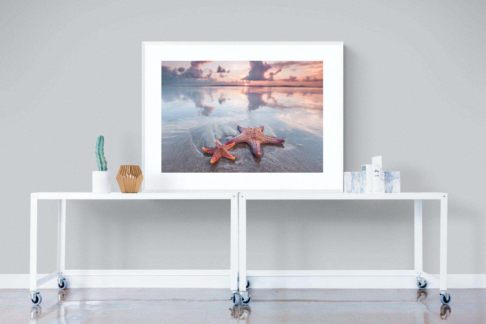 Starfish-Wall_Art-120 x 90cm-Framed Print-White-Pixalot