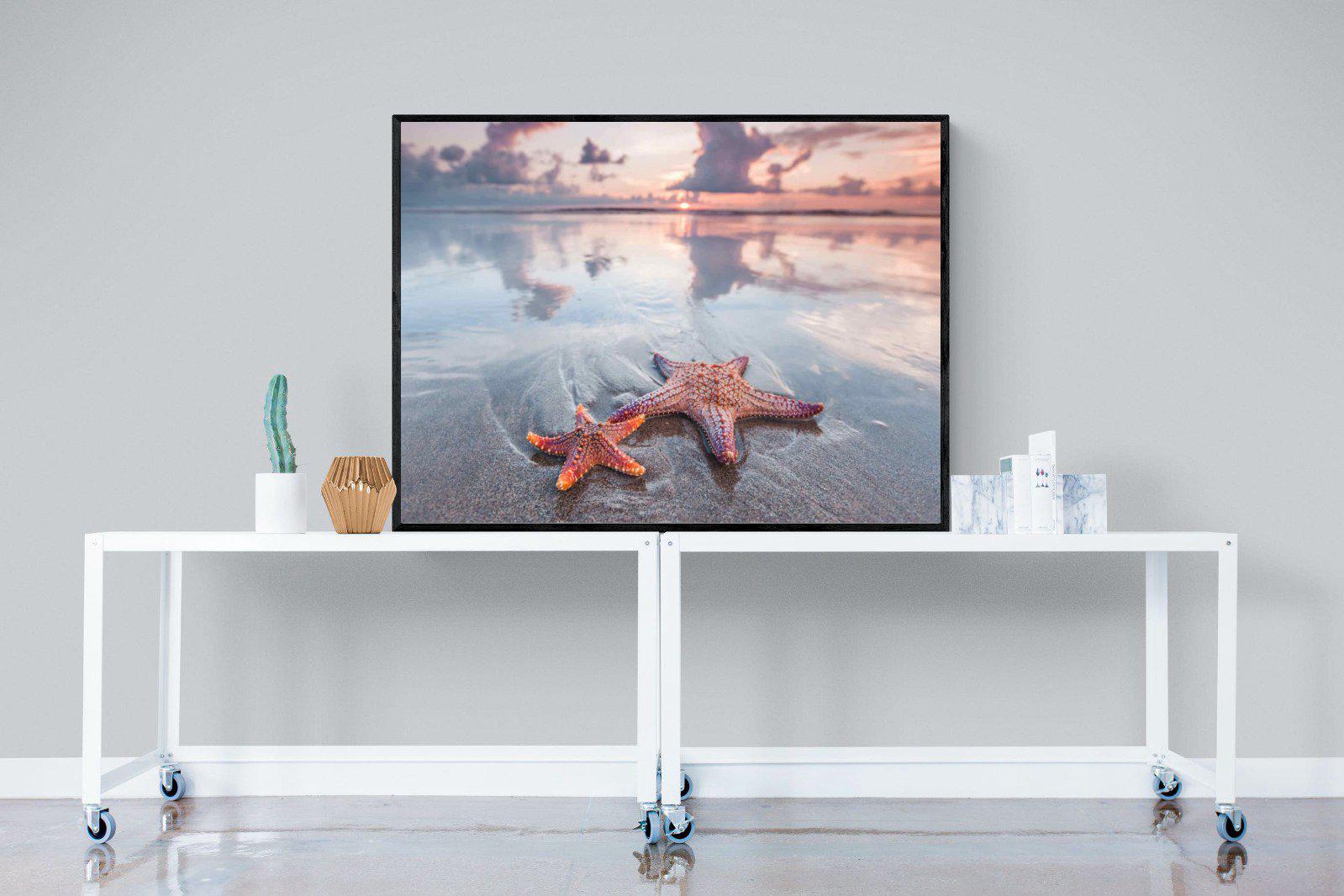 Starfish-Wall_Art-120 x 90cm-Mounted Canvas-Black-Pixalot