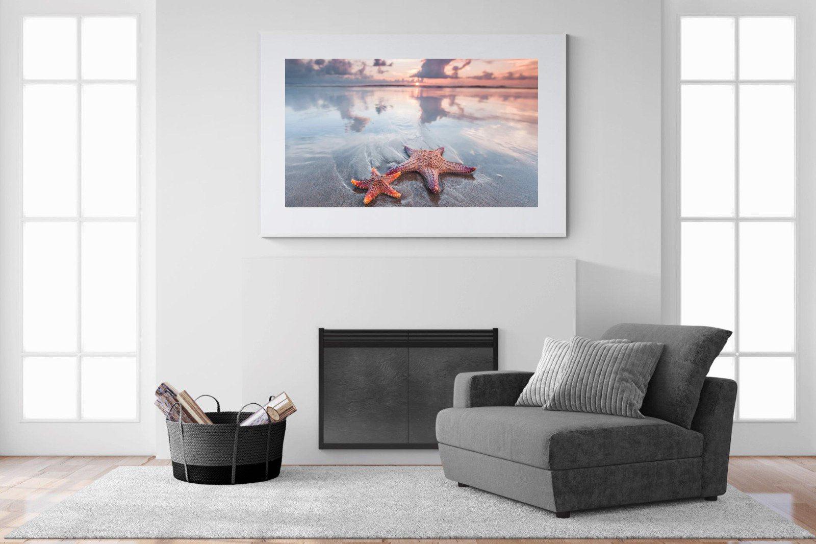 Starfish-Wall_Art-150 x 100cm-Framed Print-White-Pixalot