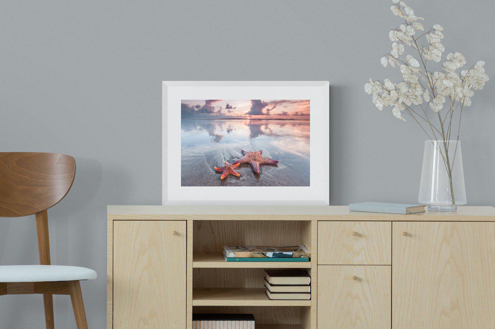 Starfish-Wall_Art-60 x 45cm-Framed Print-White-Pixalot