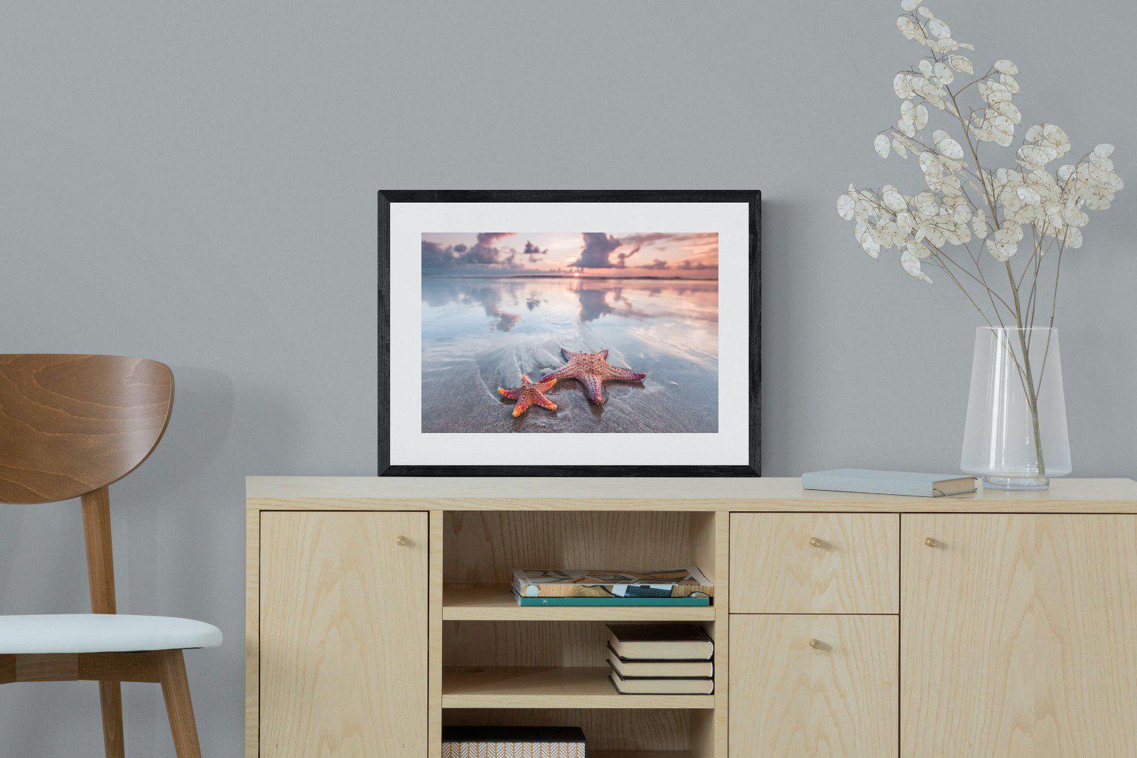 Starfish-Wall_Art-60 x 45cm-Framed Print-Black-Pixalot