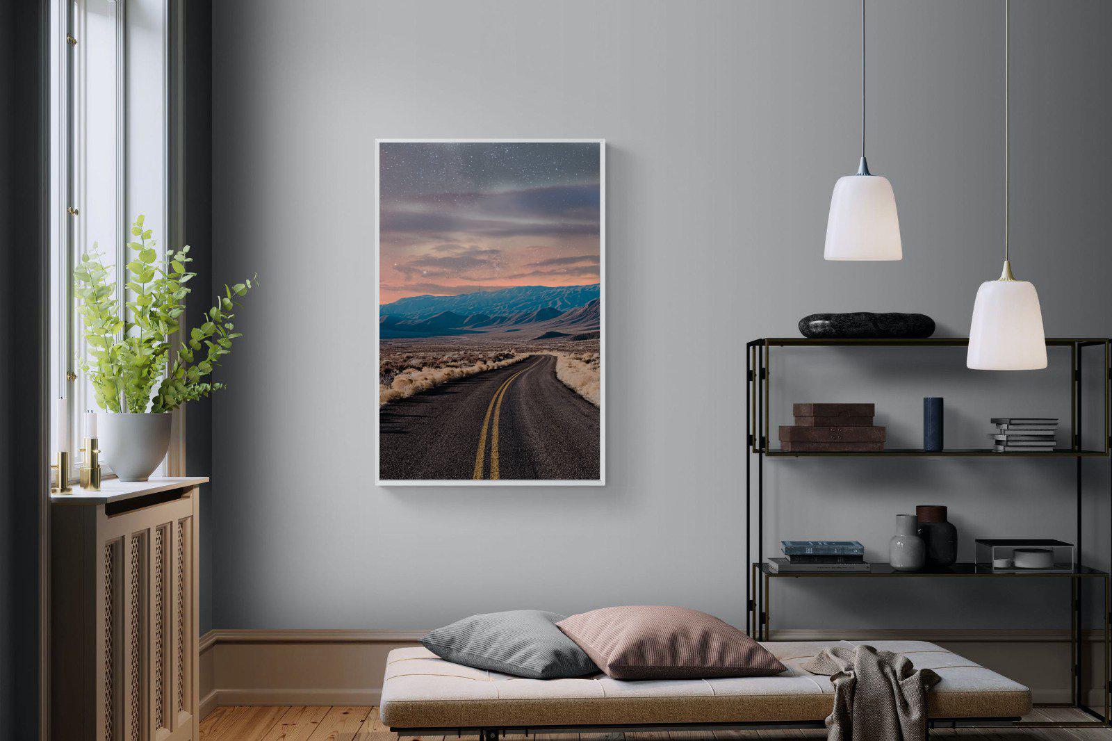 Starry Road-Wall_Art-100 x 150cm-Mounted Canvas-White-Pixalot