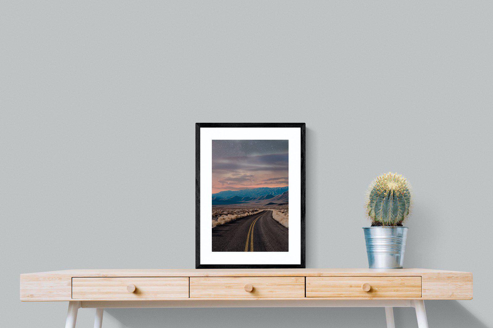 Starry Road-Wall_Art-45 x 60cm-Framed Print-Black-Pixalot