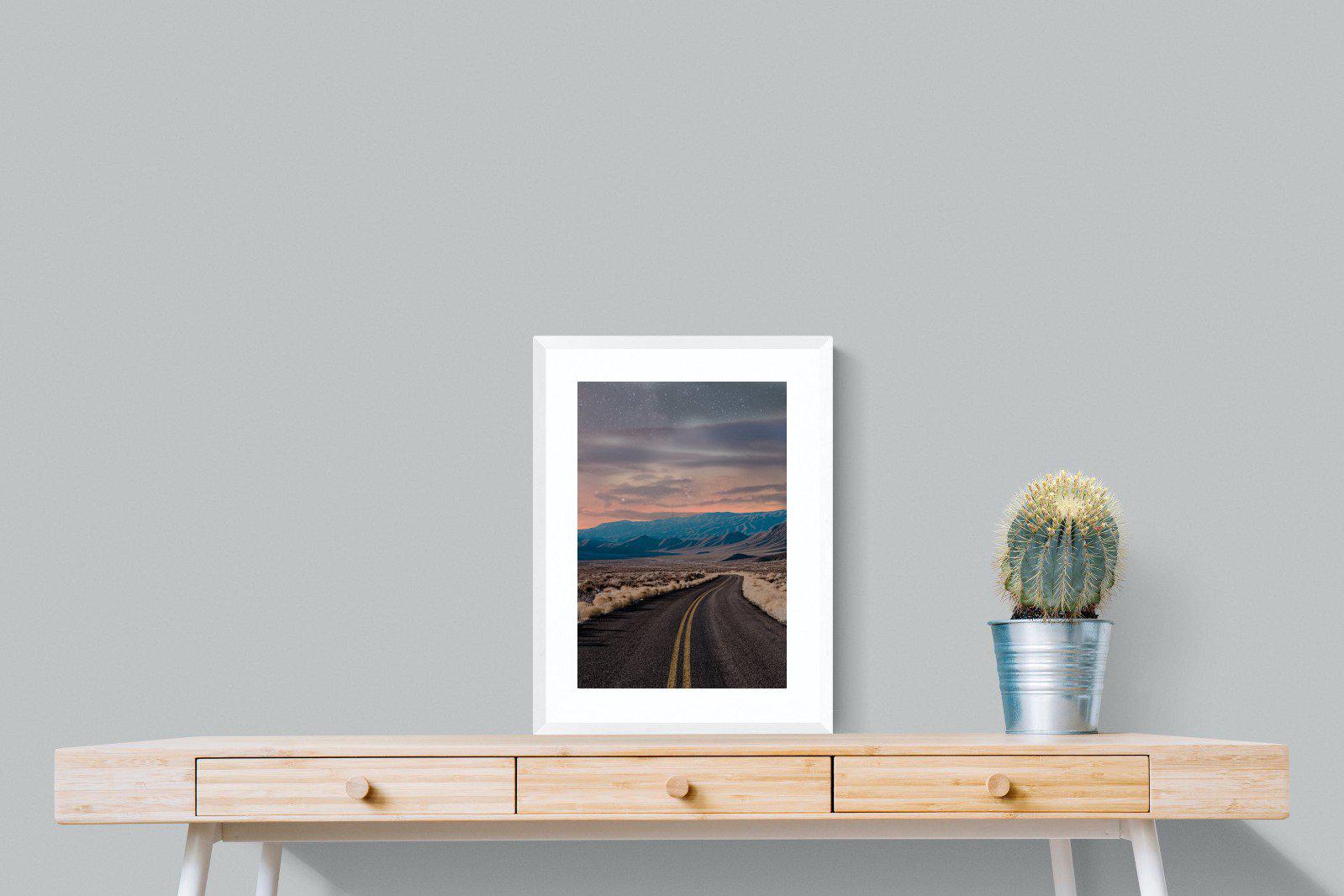 Starry Road-Wall_Art-45 x 60cm-Framed Print-White-Pixalot