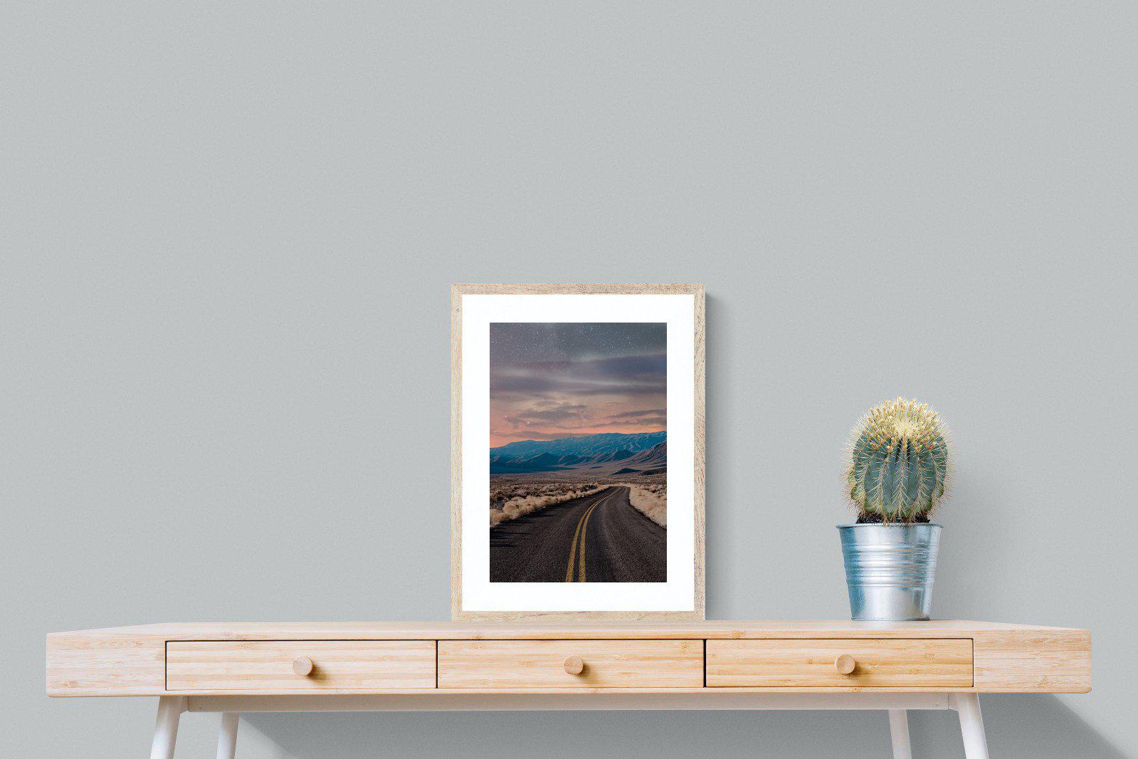 Starry Road-Wall_Art-45 x 60cm-Framed Print-Wood-Pixalot