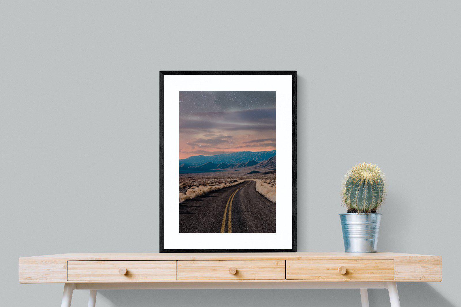 Starry Road-Wall_Art-60 x 80cm-Framed Print-Black-Pixalot