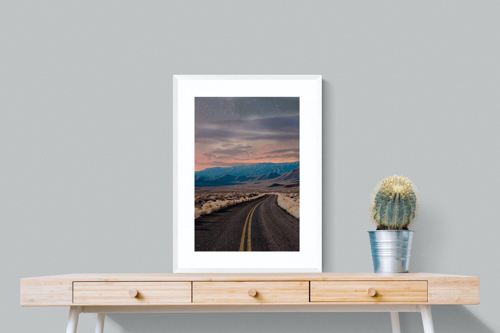 Starry Road-Wall_Art-60 x 80cm-Framed Print-White-Pixalot