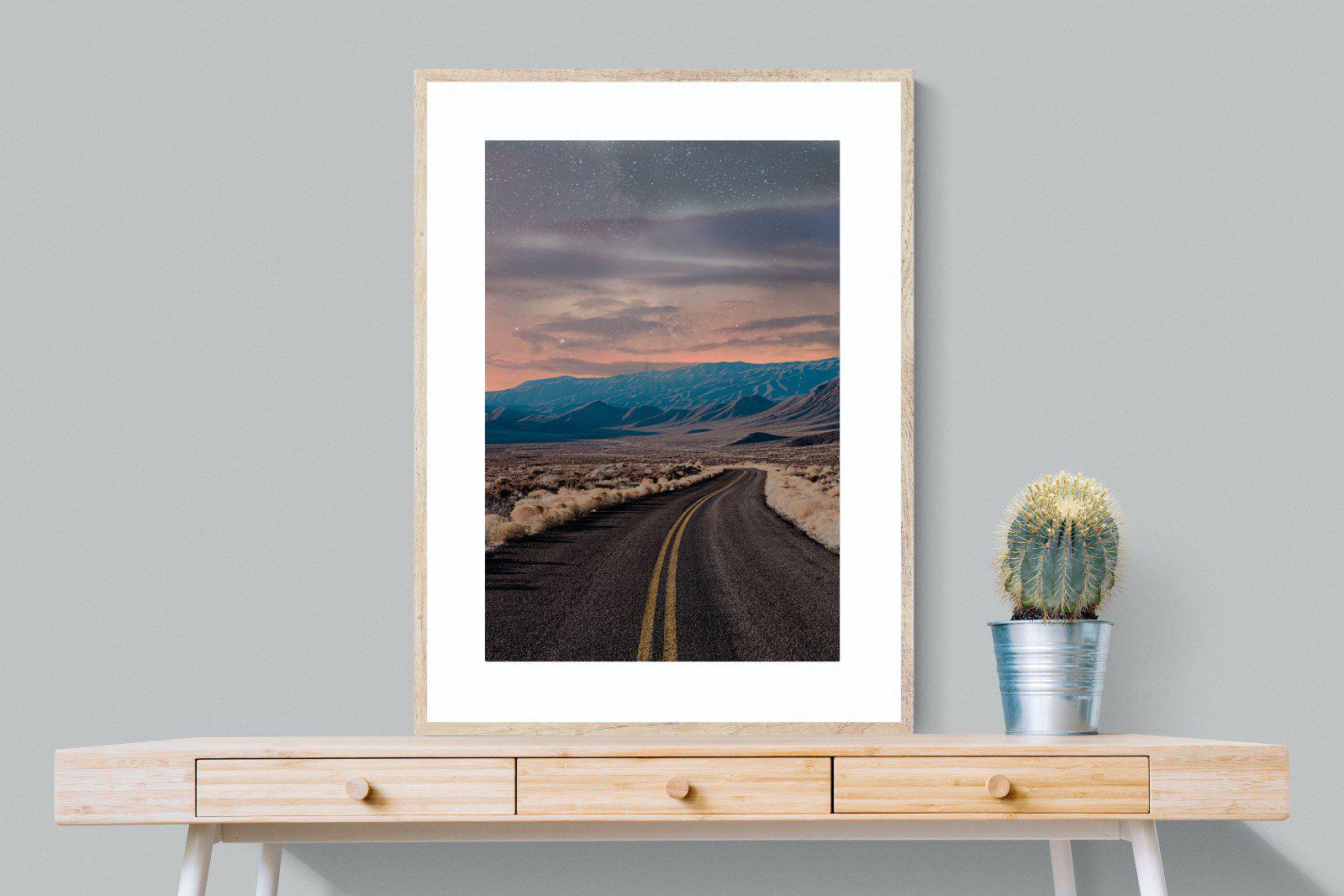 Starry Road-Wall_Art-75 x 100cm-Framed Print-Wood-Pixalot