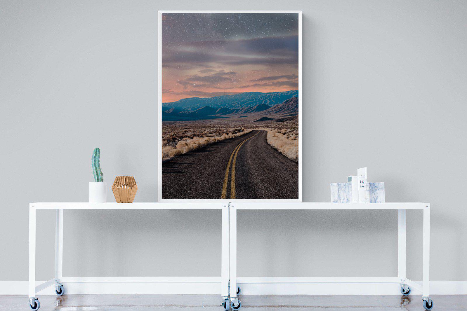 Starry Road-Wall_Art-90 x 120cm-Mounted Canvas-White-Pixalot