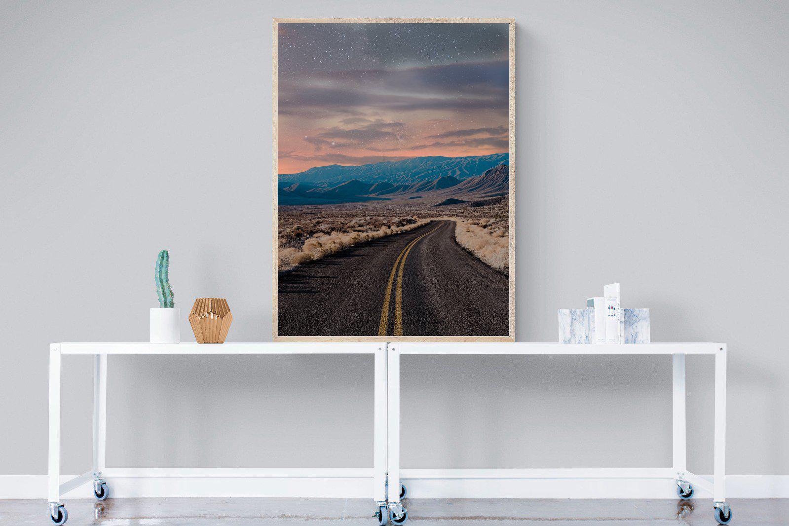 Starry Road-Wall_Art-90 x 120cm-Mounted Canvas-Wood-Pixalot