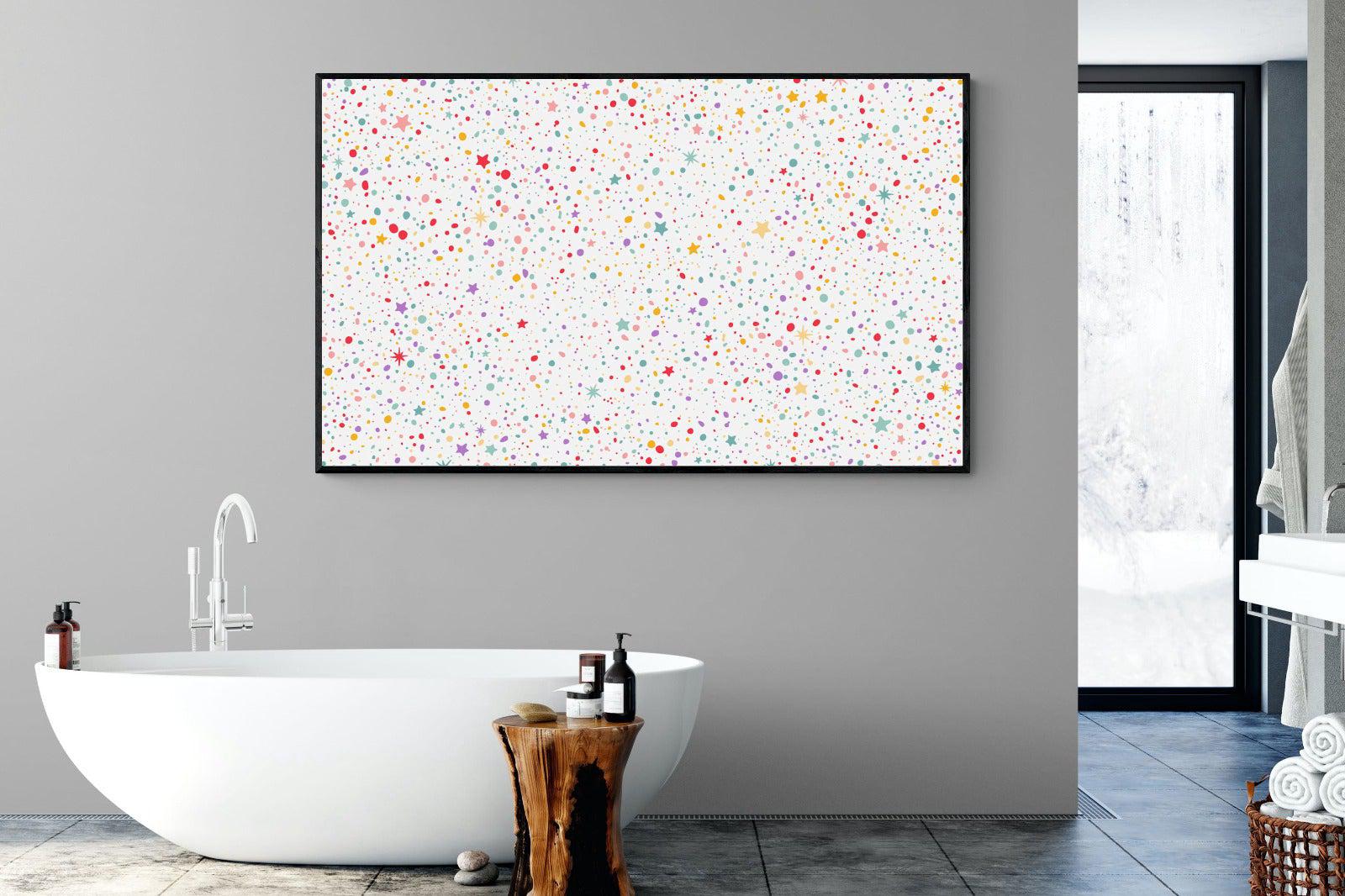 Stars & Dots-Wall_Art-180 x 110cm-Mounted Canvas-Black-Pixalot