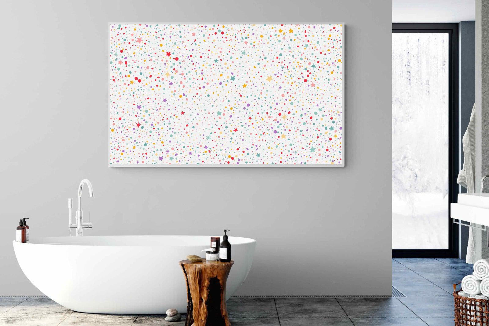 Stars & Dots-Wall_Art-180 x 110cm-Mounted Canvas-White-Pixalot