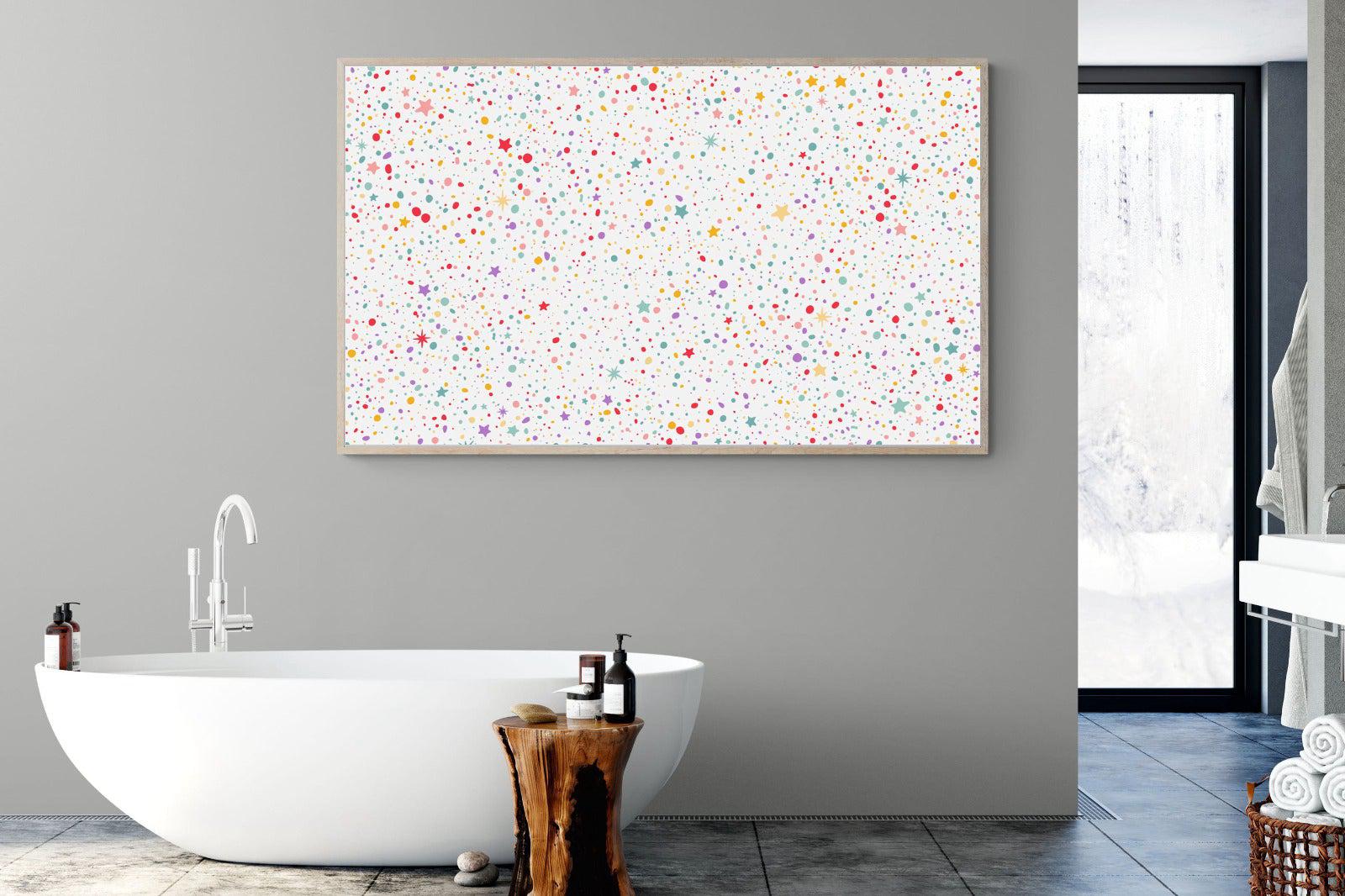 Stars & Dots-Wall_Art-180 x 110cm-Mounted Canvas-Wood-Pixalot