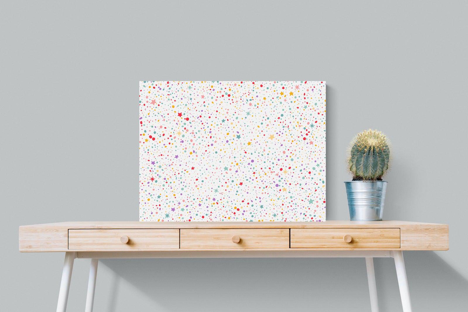 Stars & Dots-Wall_Art-80 x 60cm-Mounted Canvas-No Frame-Pixalot