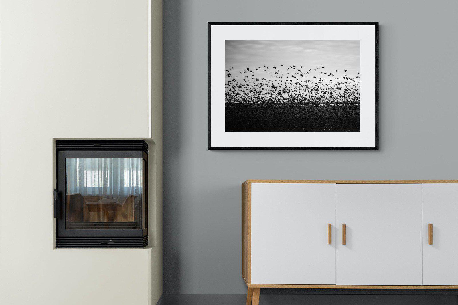 Startled-Wall_Art-100 x 75cm-Framed Print-Black-Pixalot