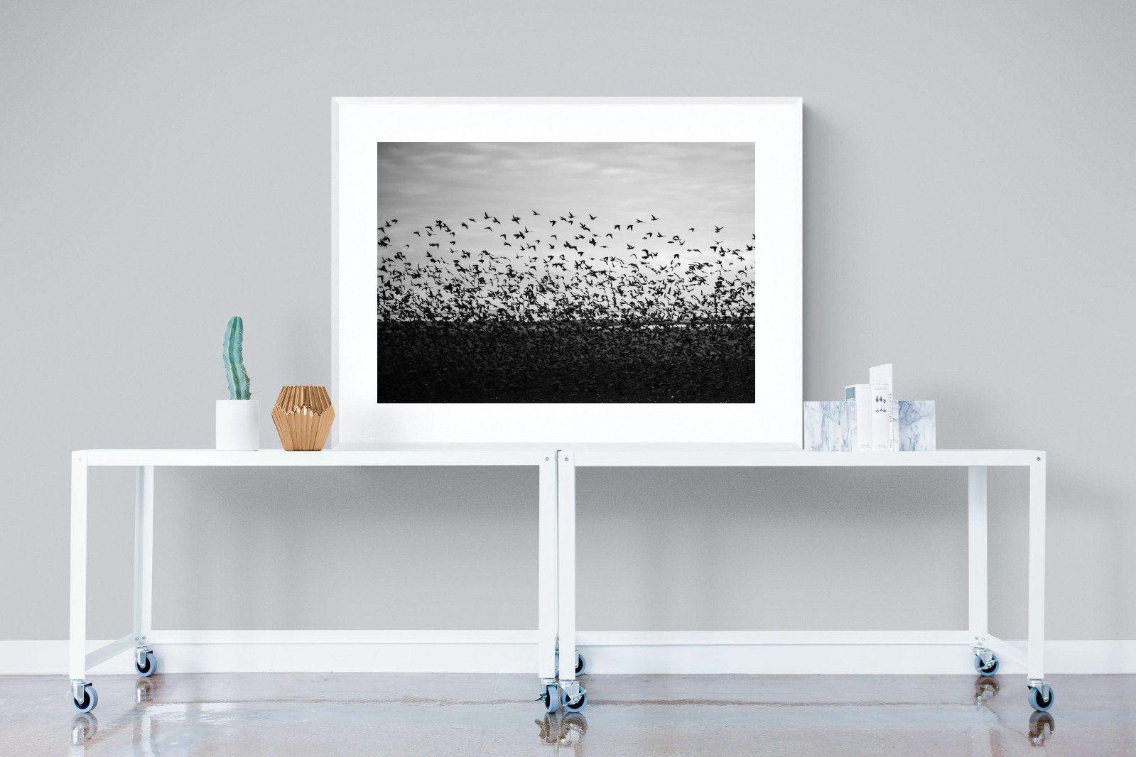 Startled-Wall_Art-120 x 90cm-Framed Print-White-Pixalot