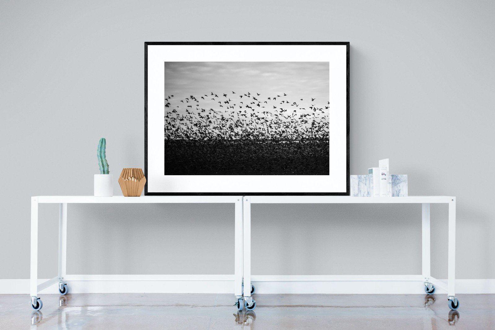 Startled-Wall_Art-120 x 90cm-Framed Print-Black-Pixalot
