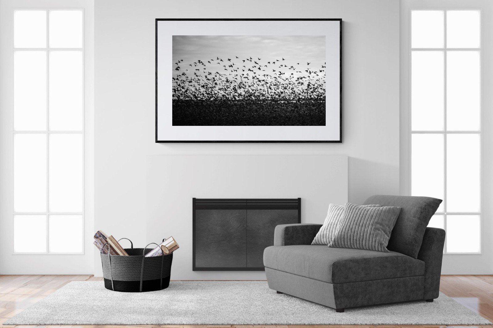 Startled-Wall_Art-150 x 100cm-Framed Print-Black-Pixalot