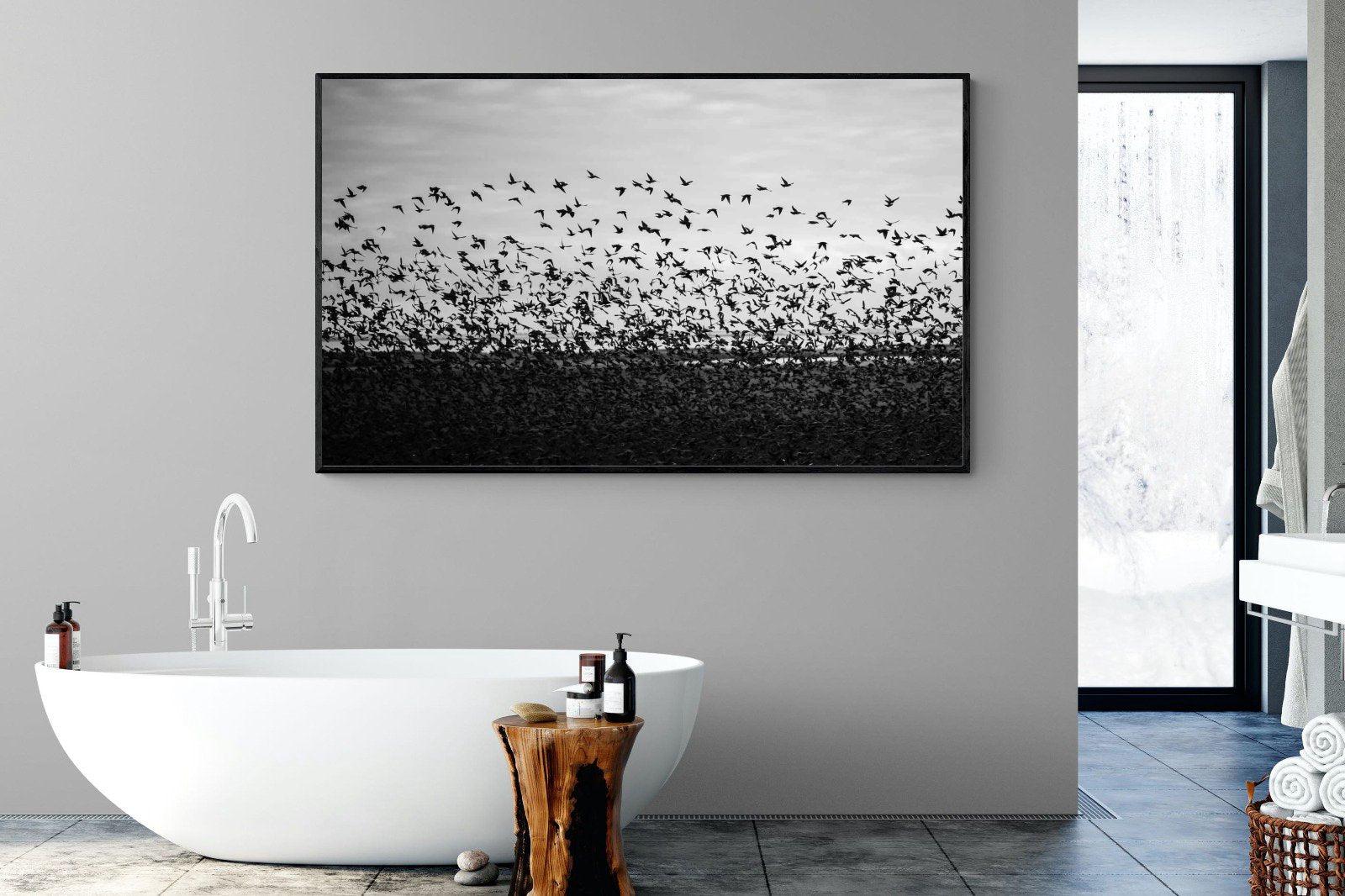 Startled-Wall_Art-180 x 110cm-Mounted Canvas-Black-Pixalot