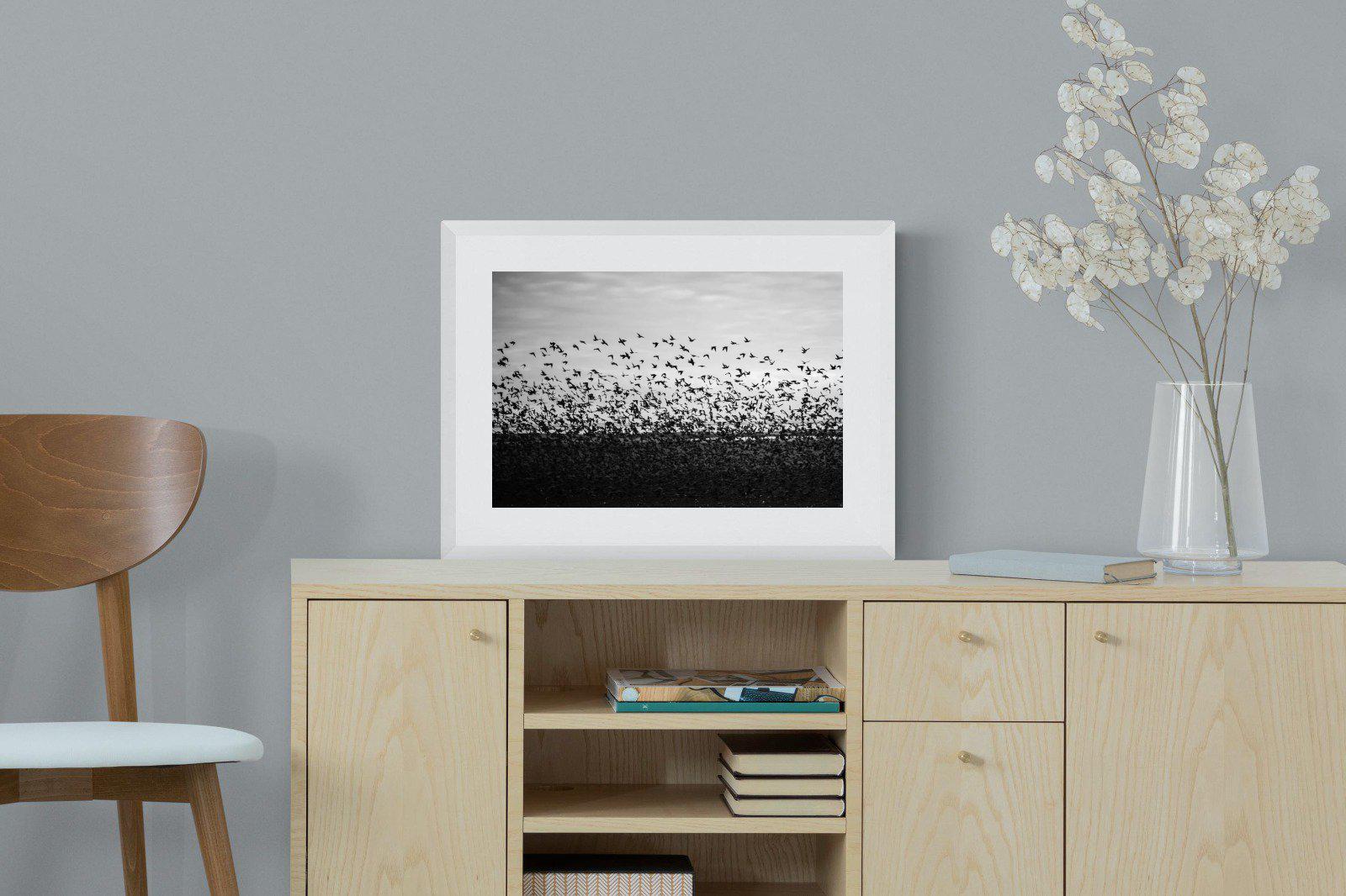 Startled-Wall_Art-60 x 45cm-Framed Print-White-Pixalot