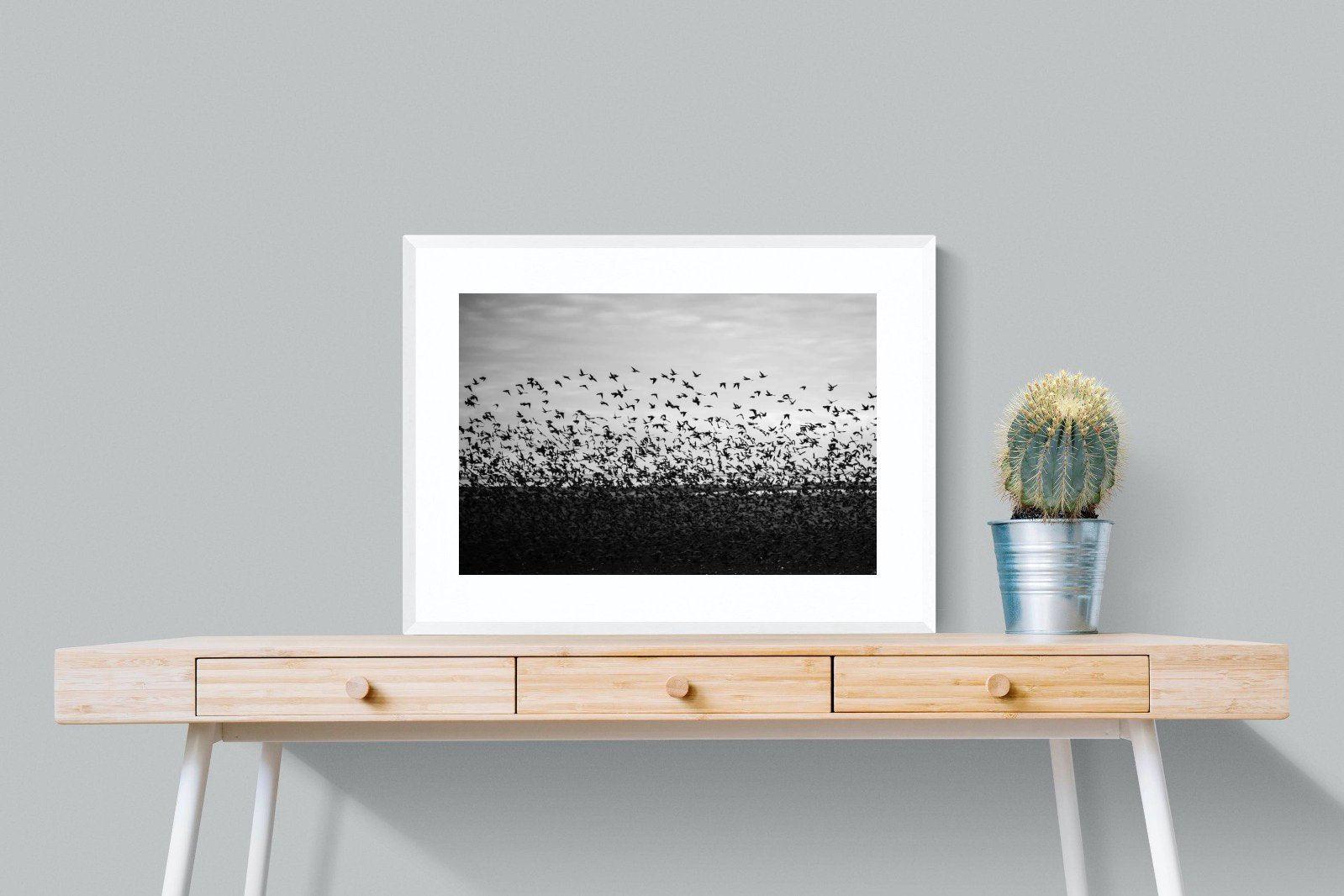Startled-Wall_Art-80 x 60cm-Framed Print-White-Pixalot