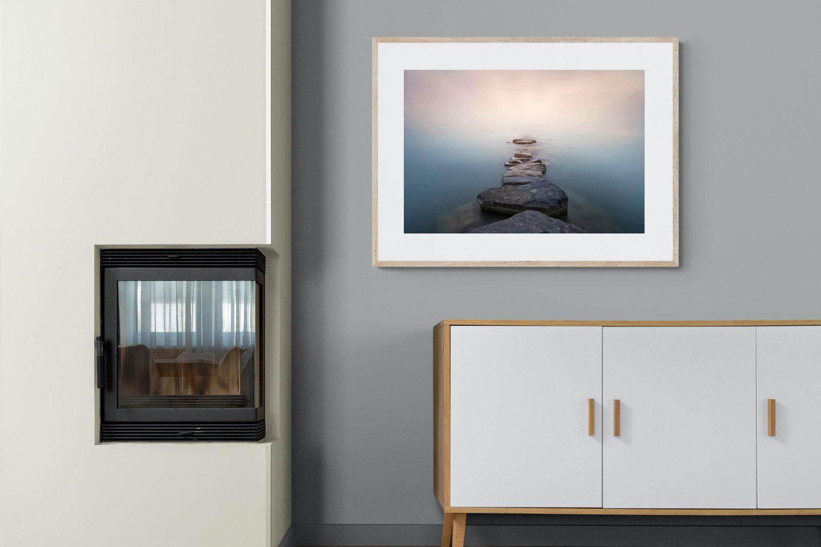 Stepping Stones-Wall_Art-100 x 75cm-Framed Print-Wood-Pixalot