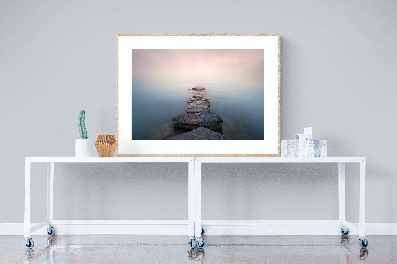 Stepping Stones-Wall_Art-120 x 90cm-Framed Print-Wood-Pixalot