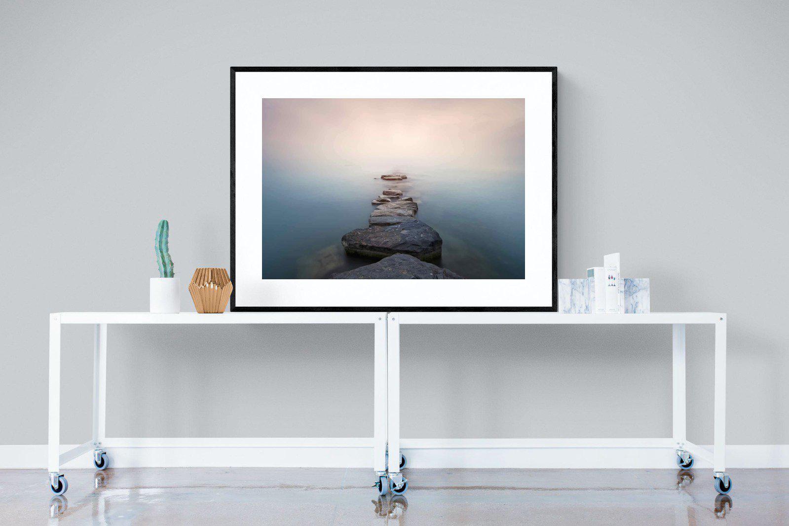 Stepping Stones-Wall_Art-120 x 90cm-Framed Print-Black-Pixalot