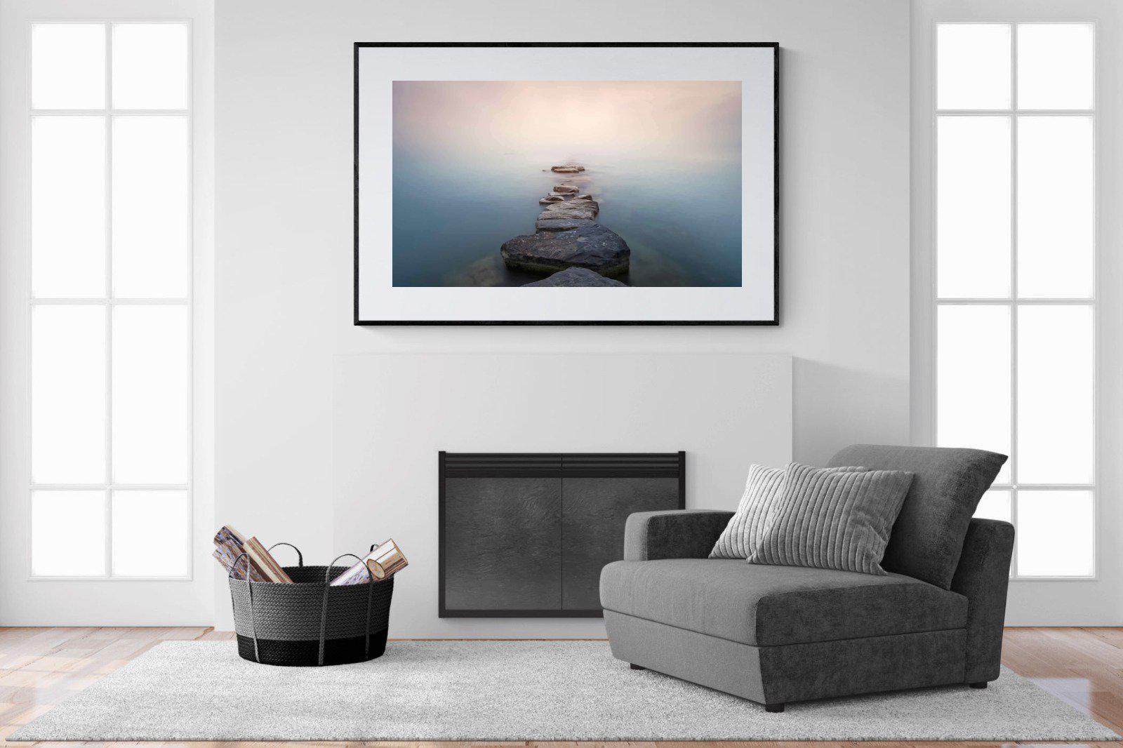 Stepping Stones-Wall_Art-150 x 100cm-Framed Print-Black-Pixalot