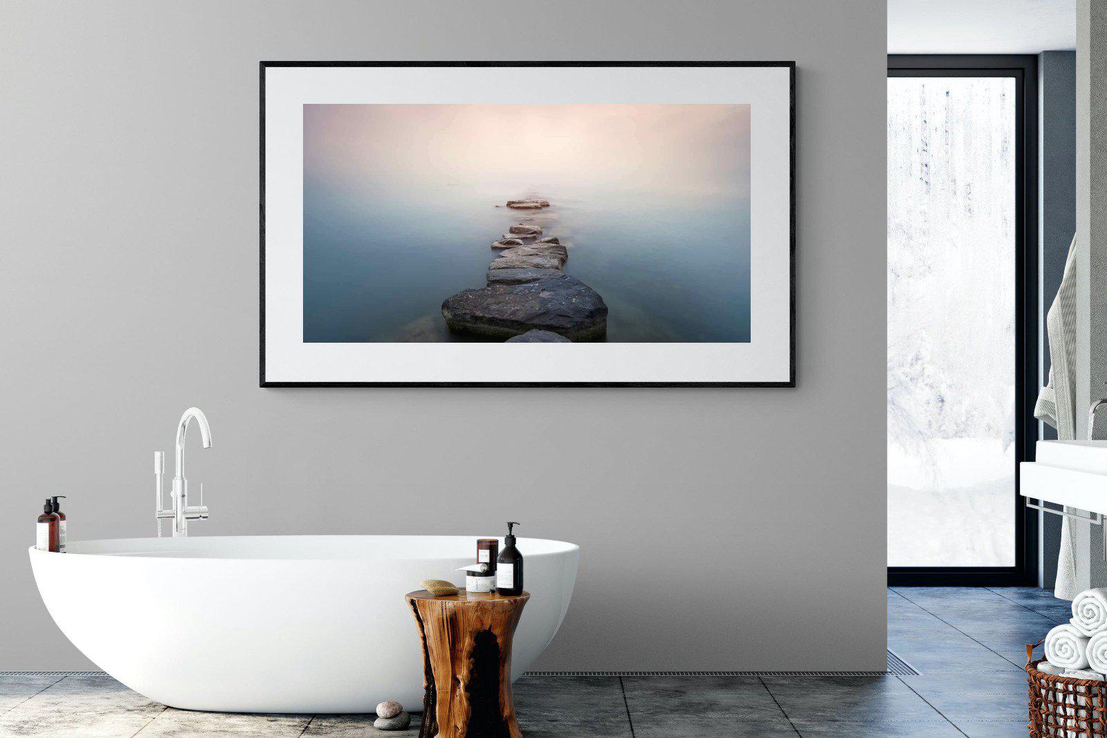 Stepping Stones-Wall_Art-180 x 110cm-Framed Print-Black-Pixalot