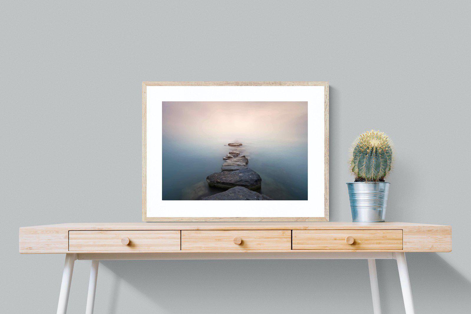Stepping Stones-Wall_Art-80 x 60cm-Framed Print-Wood-Pixalot